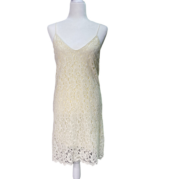 BLAQUE LABEL for Revolve | sz S Women's Ivory Lace Lined Sleeveless Mini Dress - Picture 1 of 8